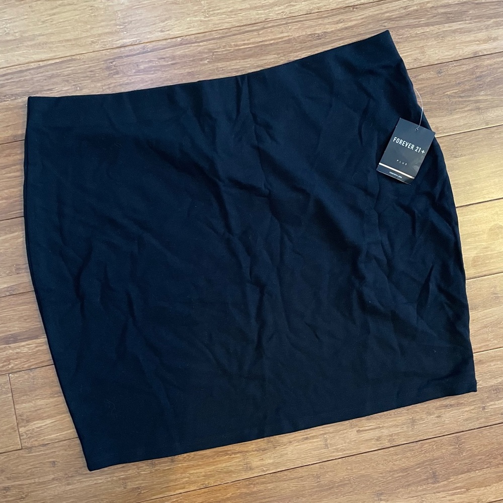 Solid Black Mini Skirt